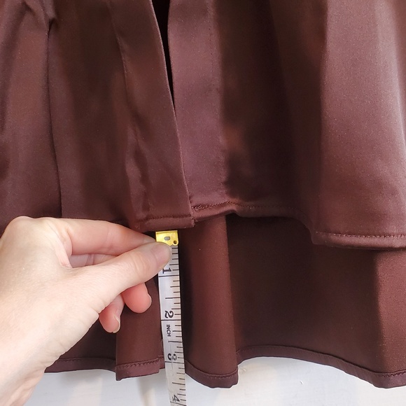 NWT Chestnut Brown Simply Vera VeraWang button down shirt, size M - Picture 3 of 9